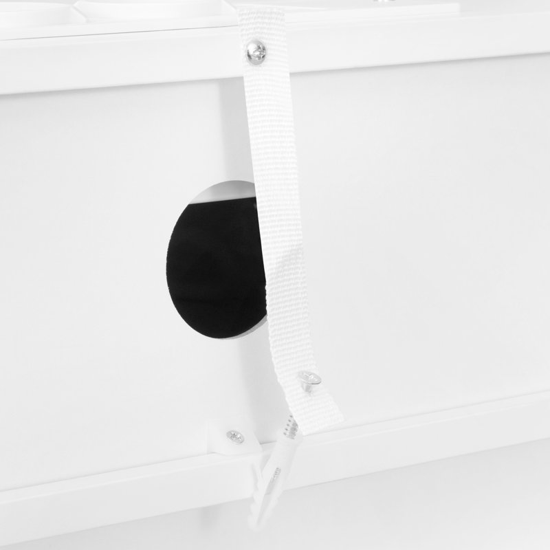 40cm W Manufactured Wood Bedside Table, White