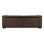 Causeuse Chesterfield SS 89,5 po en cuir véritable avec accoudoirs roulés
