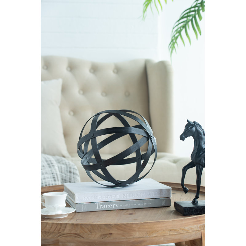 Sculpture boule Alzamora, H 9,8 po x l 9,8 po x P 9,8 po