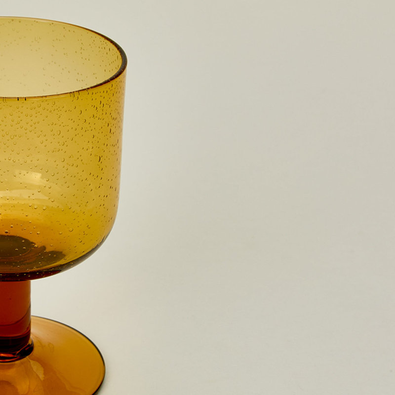 Simple Wine Glass, Amber