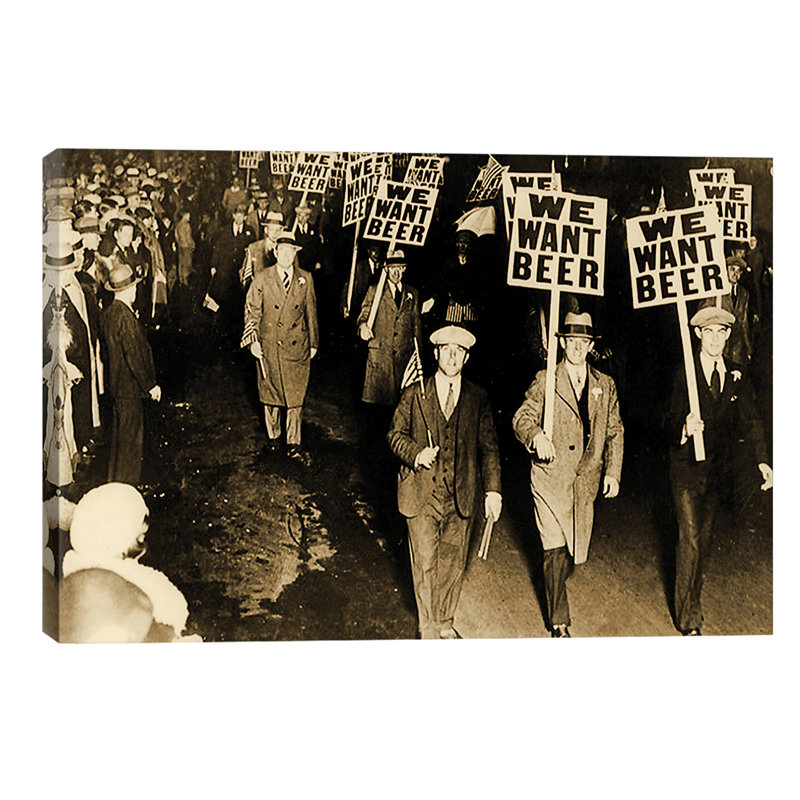 Protest Against Prohibition, New Jersey. 1931 - Wrapped Canvas Print, 66.04 cm H x 45.72 cm W x 1.91 cm D