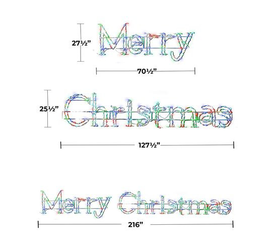 Panneau lumineux Merry Christmas