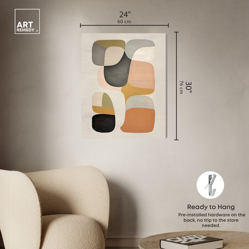 Soft Spot Boho Neutral Abstract Canvas Wall Art, 24" x 30"