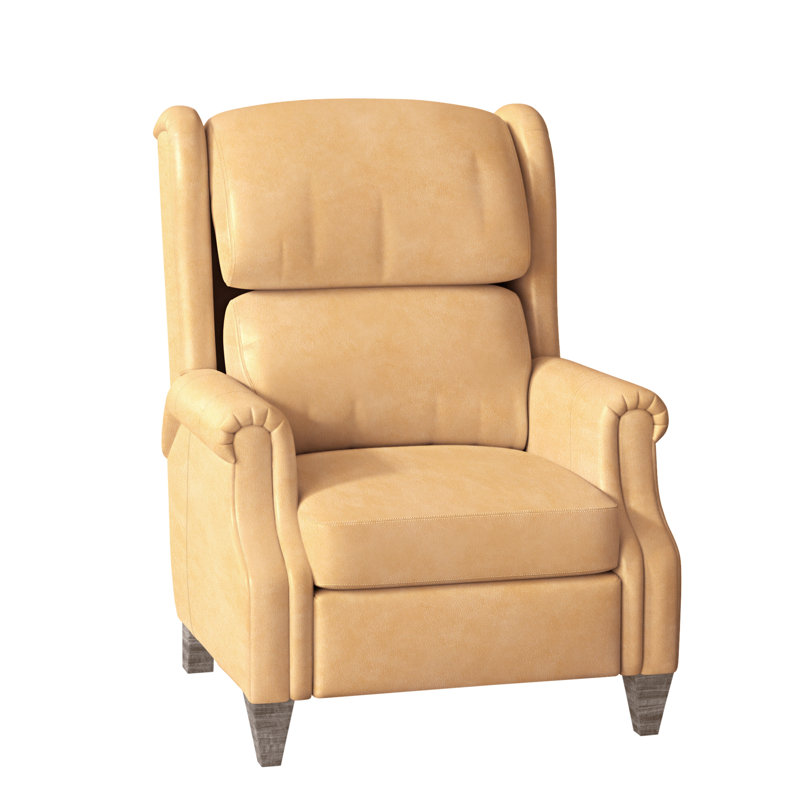 Walsh Recliner, Aline Fumo Genuine Leather, Manual, Stone