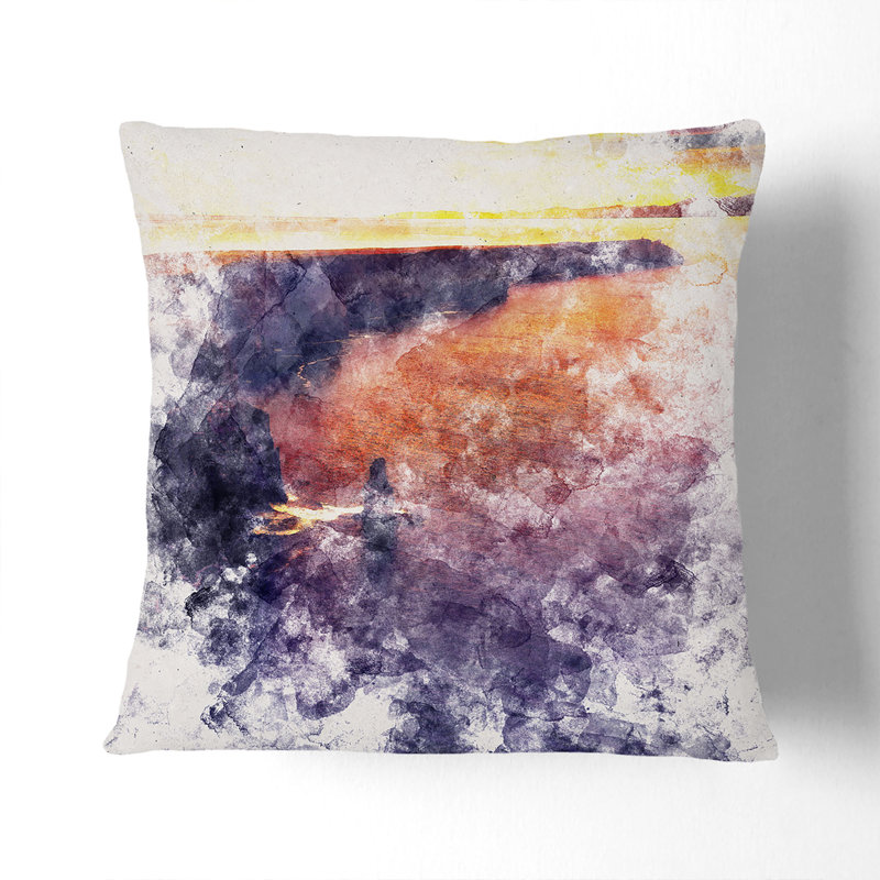 Square Cushion, 40cm H x 40cm W x 15cm D, White