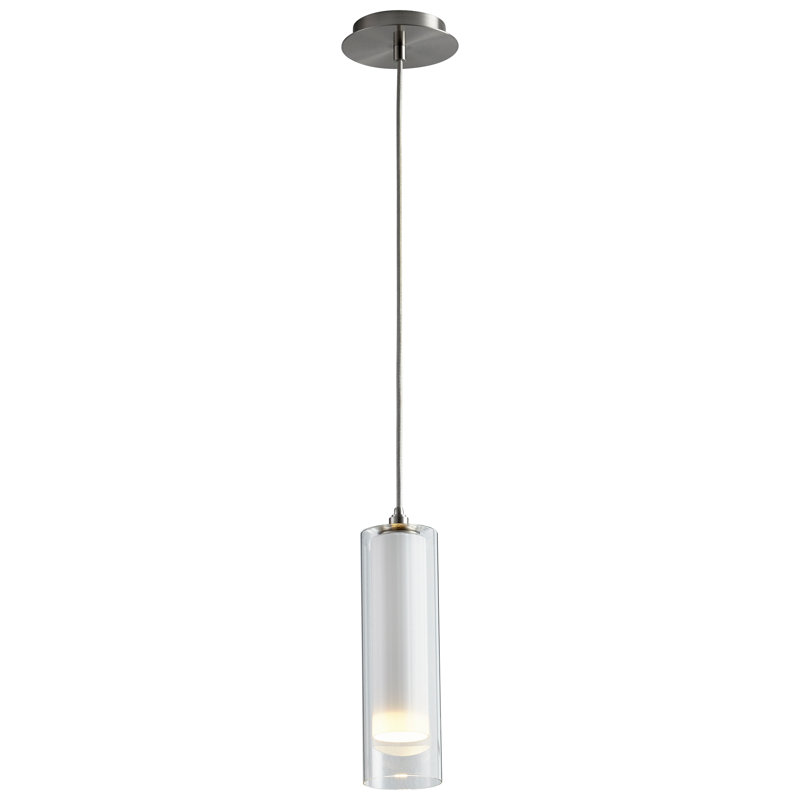 Arlingham 1 - Light LED Single Pendant, Satin Opal Glass, Satin Nickel