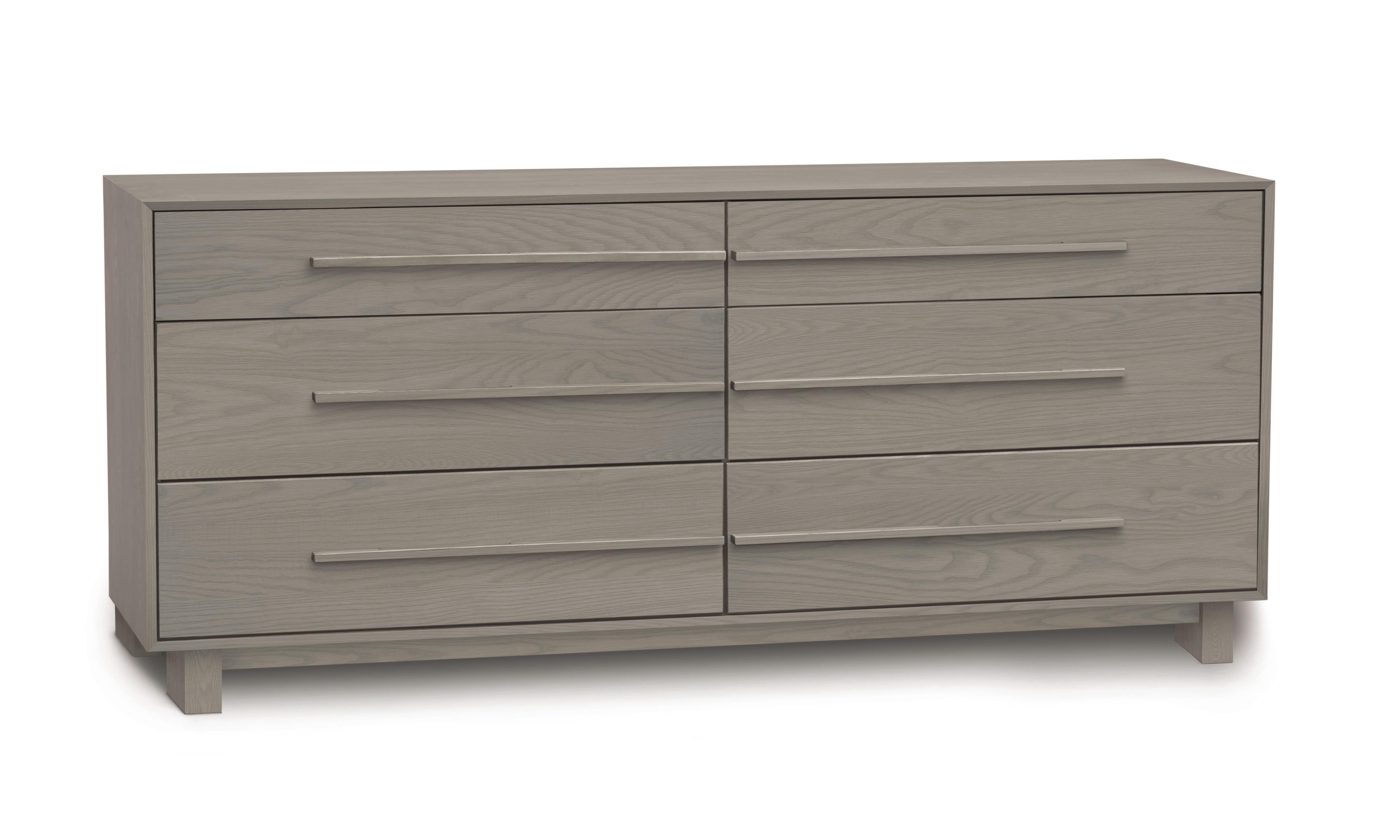 sloane mid century modern solid wood dresser Sloane Mid-Century Modern White 6-Drawer 52 in. Solid Wood Dresser