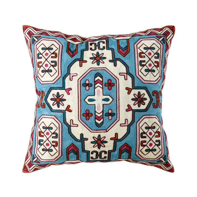 Embroidered Throw Pillow