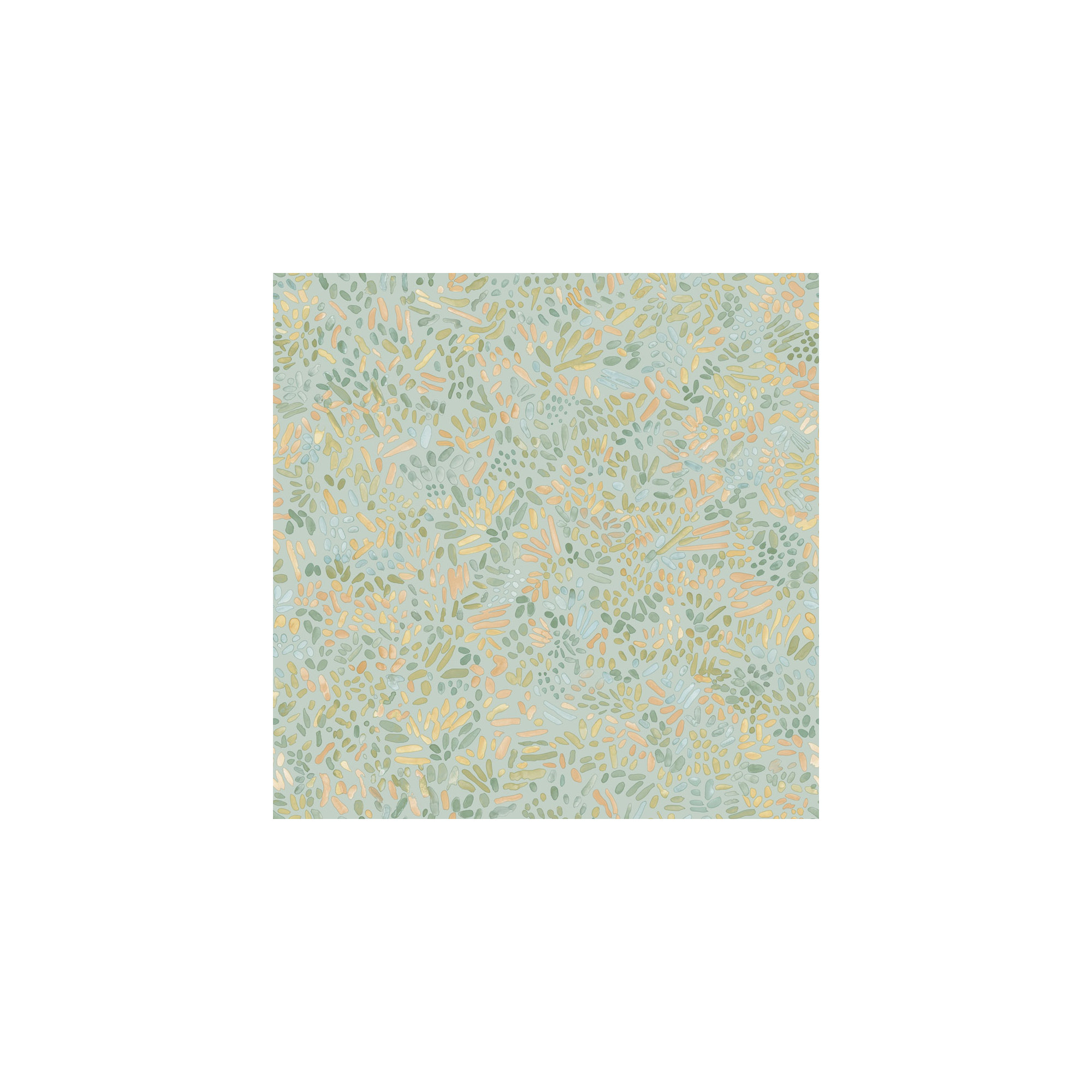 Brushstroke Garden Peel and Stick Wallpaper, Robins Egg