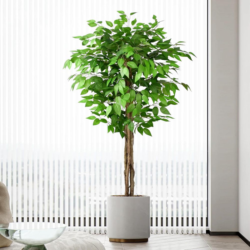 Ensemble de 2 plantes à tiges artificielles de 7 pieds en pot pour chambre de bébé