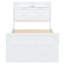 Lit en bois polyvalent avec tête de lit et prises de courant extensibles
