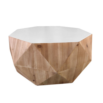 Exquisite Vintage-Style Coffee Table With Intricate Relief Pattern