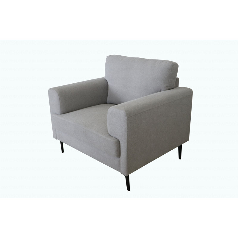 Chaise moderne en lin gris clair