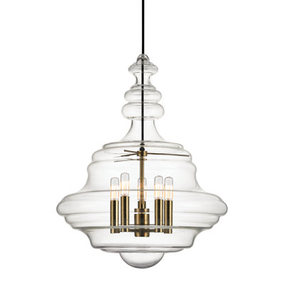 Luminaire suspendu unique 5 lumières Natale Roth