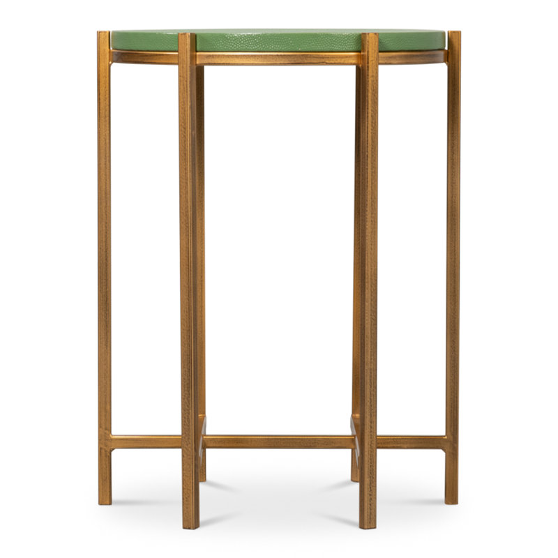 Shagreen End Table, Light Green