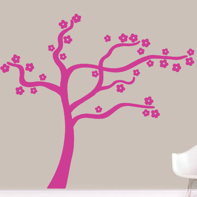 Décalcomanie murale arbre à fleurs gonflable