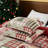 104"x90" Traditional Christmas Plaid King Duvet Cover Set, Red & Green Holiday Bedding with Lightweight 90GSM Polyester Fabric, Soft Wash Feel, 3 Piece Set