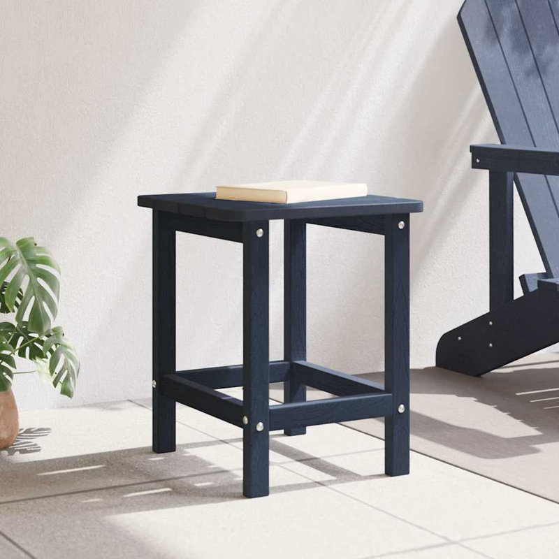 Square Outdoor Side Table, Navy Blue