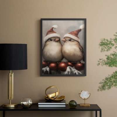 Art des Fêtes de Noël - Série 2 - CECVI, reproduction encadrée - bois massif