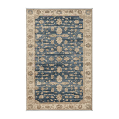 Machine Washable Overdyed Beige Area Rug