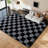 Checkered Fluffy Rug 6x9 Ft Washable Shaggy Fluffy Rug for Bedroom Living Room Plaid Runner Rug Fuzzy Shag Carpet Non-Slip for Kids Toddler Room Nursery Playroom-940486051-947190240