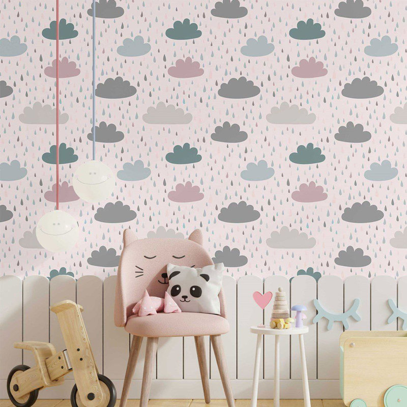 Rouleau de papier peint Ayotomi, Multicolore, L 126 po x l 24 po