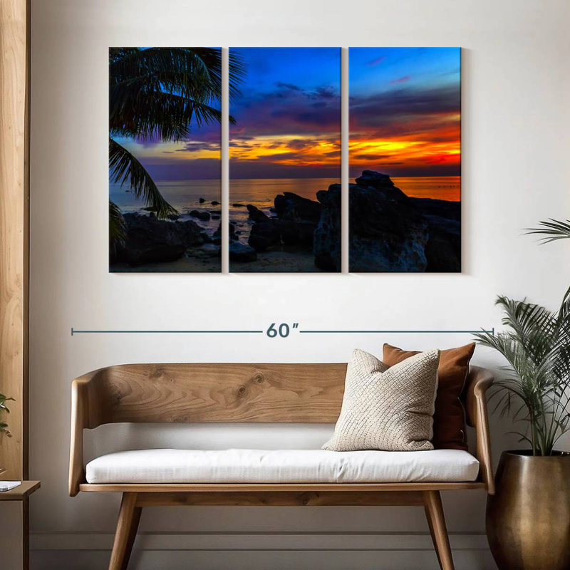 Caribbean Gillard Sunset, 32" H x 50" W