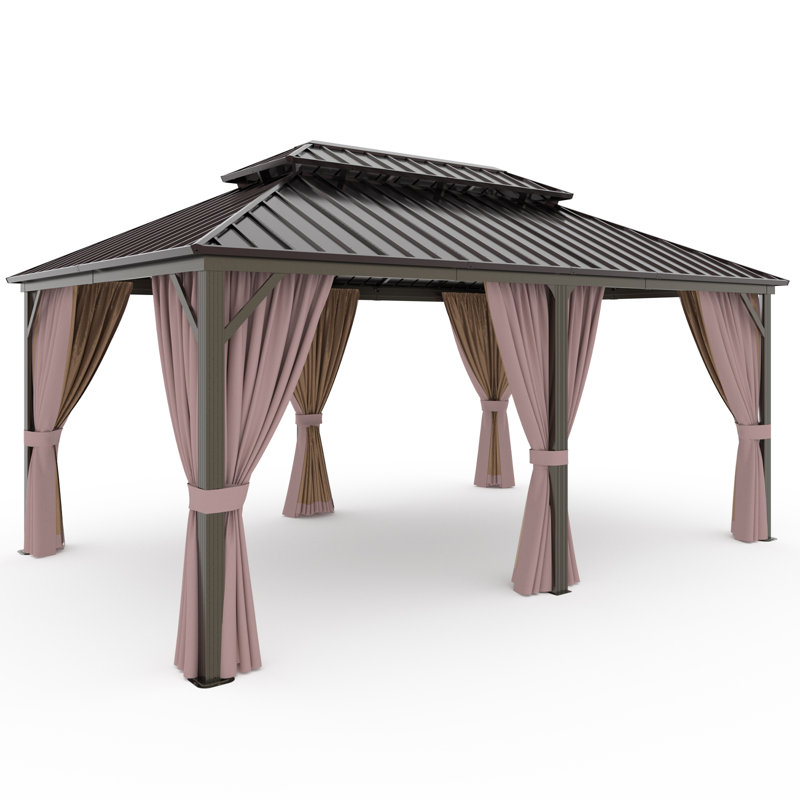 Steel Patio Gazebo, 18 ft x 12 ft