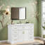 Vanities(Must include both Vanity Cabinet  and Sink), 47.8 Inch White MDF Vanity with 6 Drawers