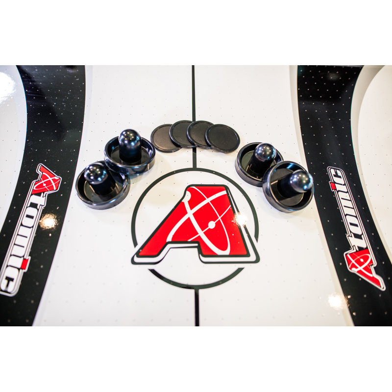 Atomic Blazer 7' Black and White Air Hockey Table