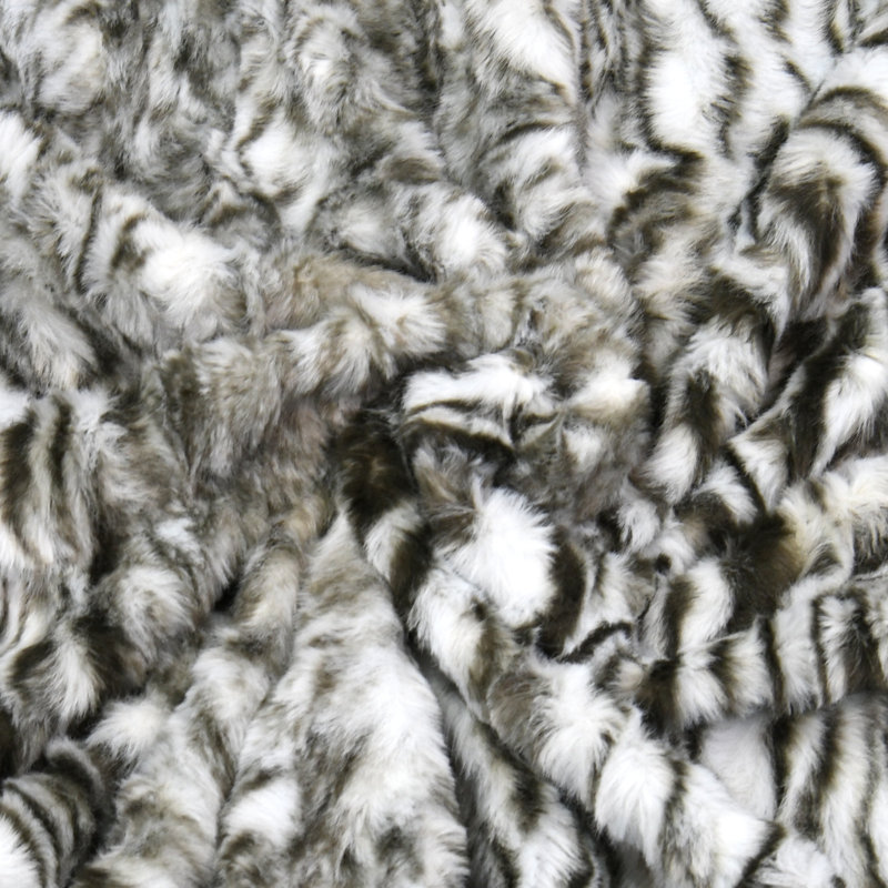 Victoria Gray Faux Fur Reversible Sherpa Throw Blanket