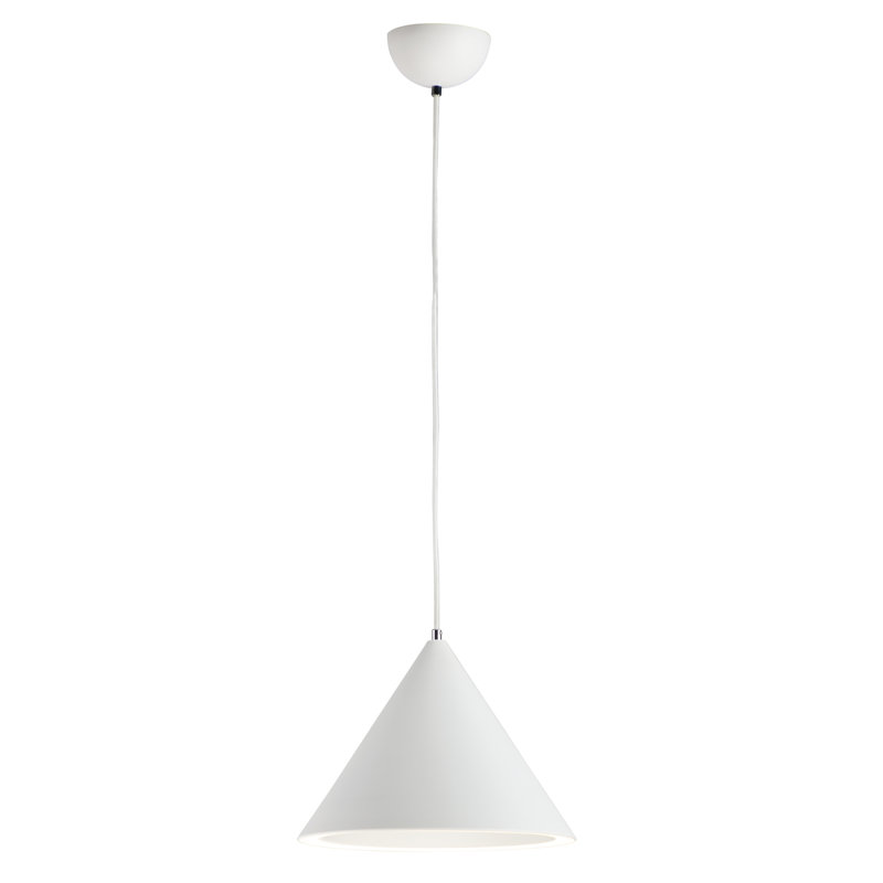 Luminaire suspendu simple à DEL 1 lumière à intensité réglable Johnston Johnston , Blanc mat