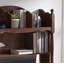 Bureau en bois massif de style américain avec bibliothèque intégrée-463256540