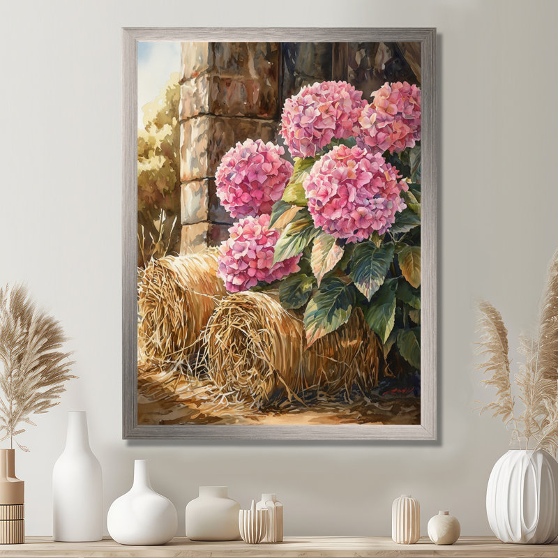 Dupere - impression sur toile florale, Argent argent, H 20 po x l 12 po, Picture Framed