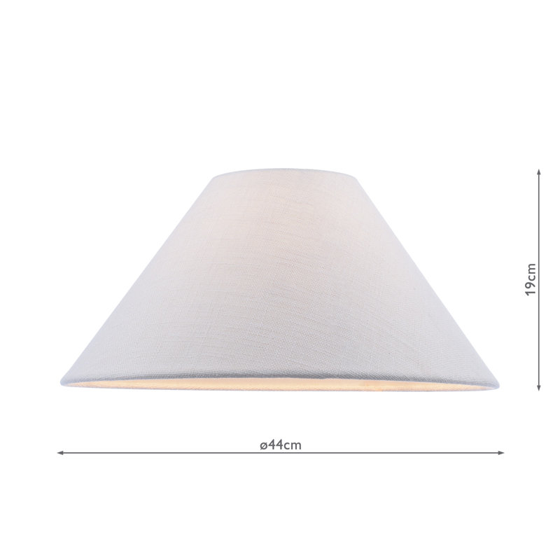 Linen Novelty Lamp Shade ( Screw On ) in Ivory, 19 H x 44 W x 44 D cm