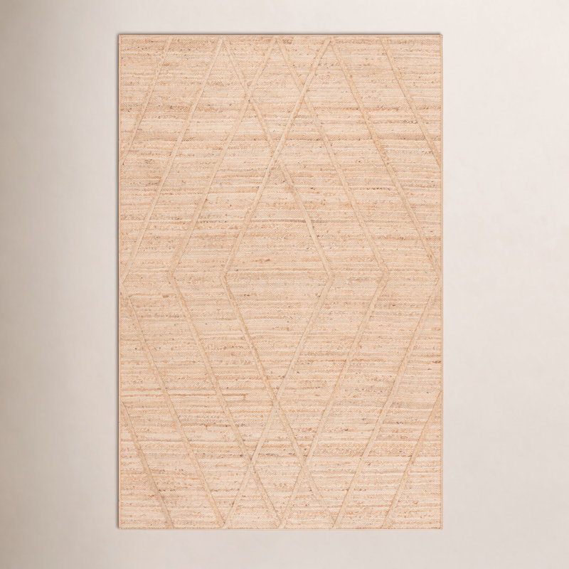 Natural Fiber 977 Flatweave Jute Pile Geometric Rug, 6'-0" X 9'-0" Rectangle