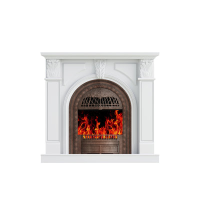 47" W Electric Fireplace Tv Stand With Mantel Farmhouse