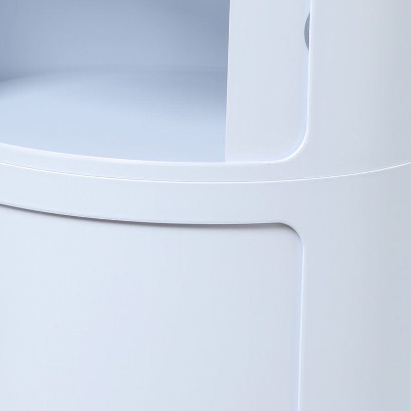 Rangement 4 tiroirs avec rangement, Blanc / Blanc