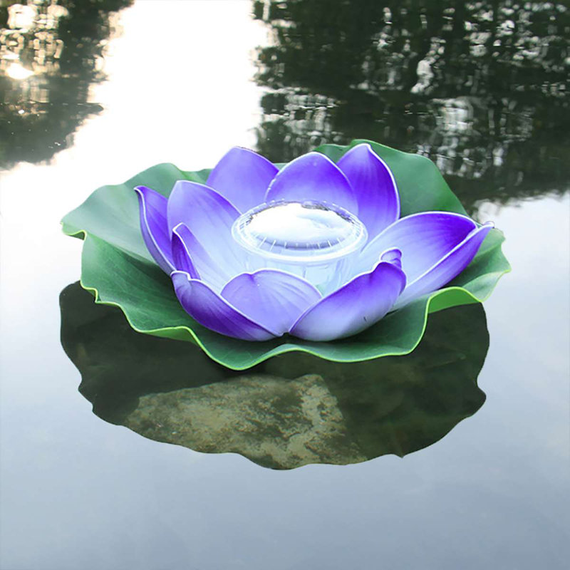 Lumières flottantes à énergie solaire pour piscine extérieure, Mauve