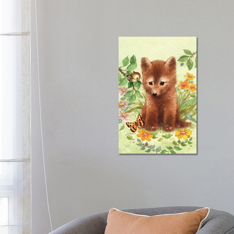 Baby Fox by Giordano Studios - Wrapped Canvas Gallery-Wrapped Canvas Giclée, 66.04 cm H x 45.72 cm W x 1.91 cm D