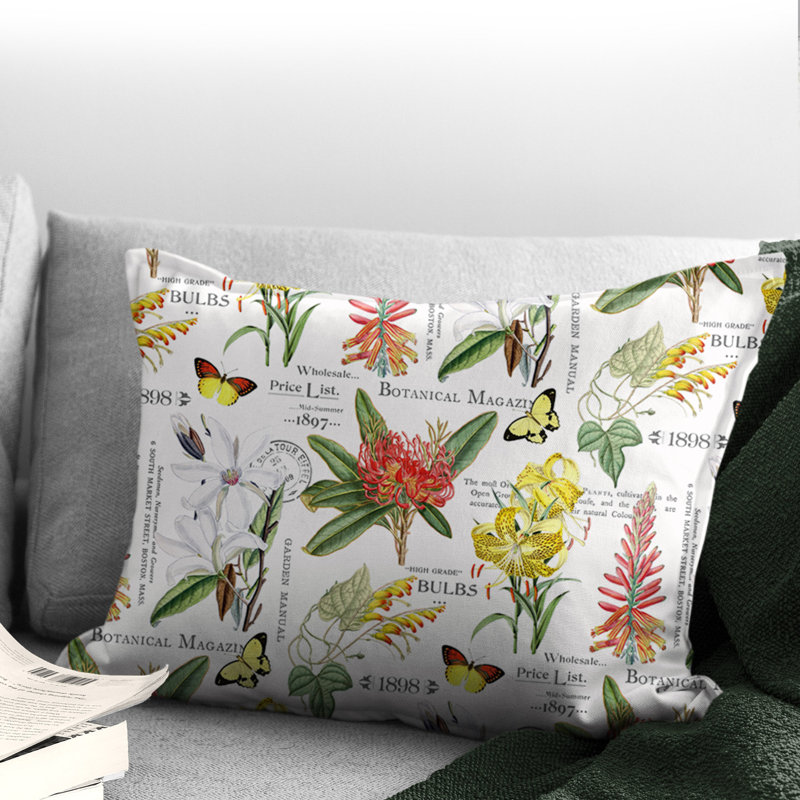 100% Cotton Throw Rectangular Pillow Cover & Insert