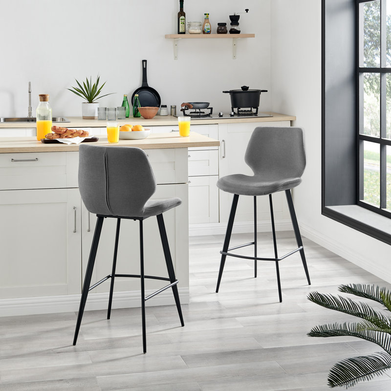 Tabouret de bar Muehlebach, Gris