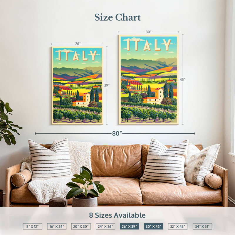 Affiche Alvord, Italie, H 39 po x l 26 po
