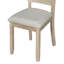 Ensemble de table de salle à manger en bois d'hévéa Trexm 6 pièces avec placage en bois massif et coussin moelleux-525529944