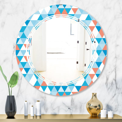 Miroir mural pour meuble-lavabo à motif floral botanique triple C