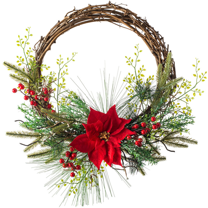 Faux Mixed Assortment Twig 60cm Wreath