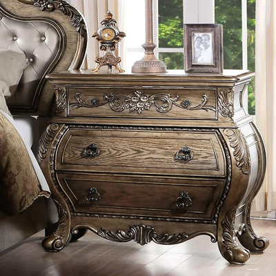 Table de chevet 3 tiroirs Traditional