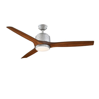 Ventilateur de plafond à DEL à 3 pales avec télécommande et luminaire Devi