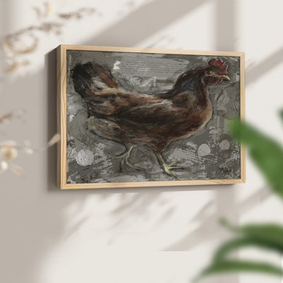 Red Hen -Framed Print - Restickable