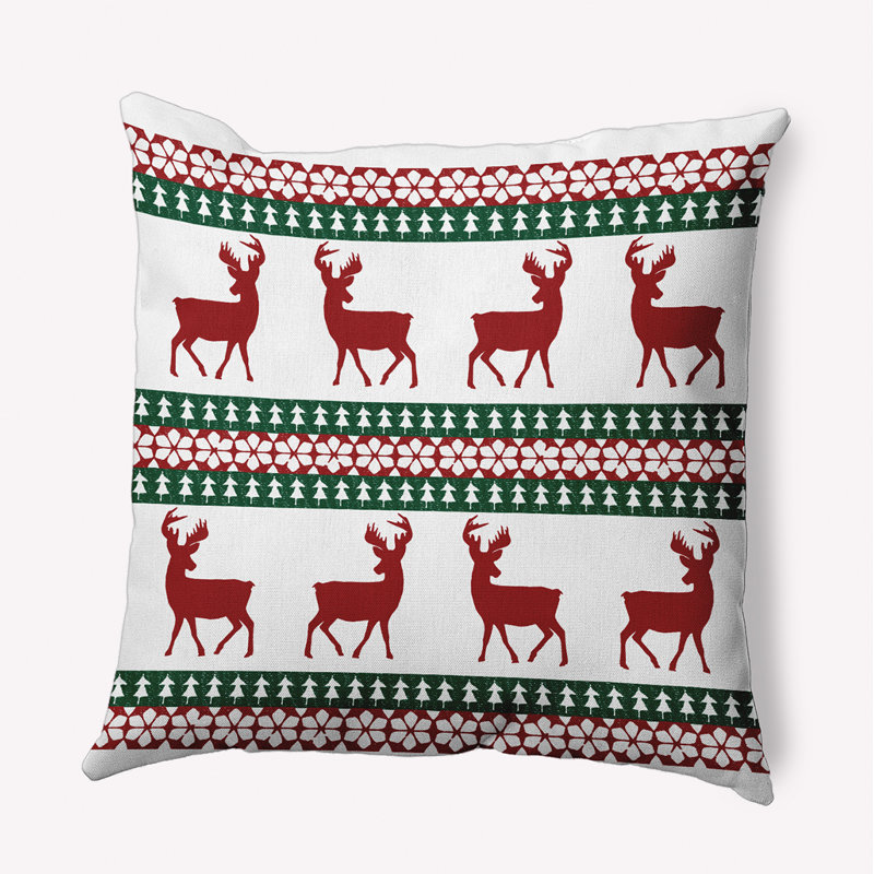 Lace Reindeer Ensemble Accent Pillow, Square 20"H x 20"W